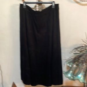 Black, suede like, skirt